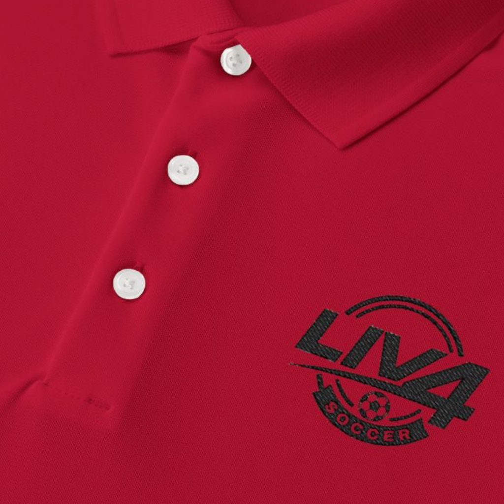 LIV 4 Soccer Embroidered Men's Performance Polo | Lightweight UPF 50
