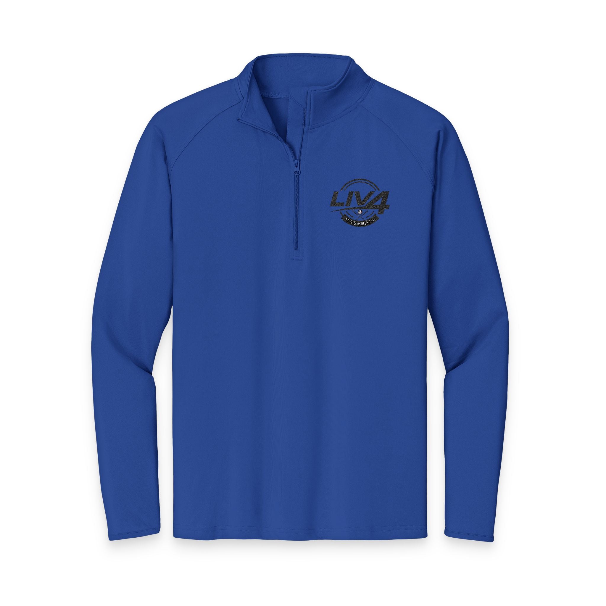 LIV 4 Baseball Embroidered Men's Performance Lightweight Quarter-Zip | Moisture Wicking