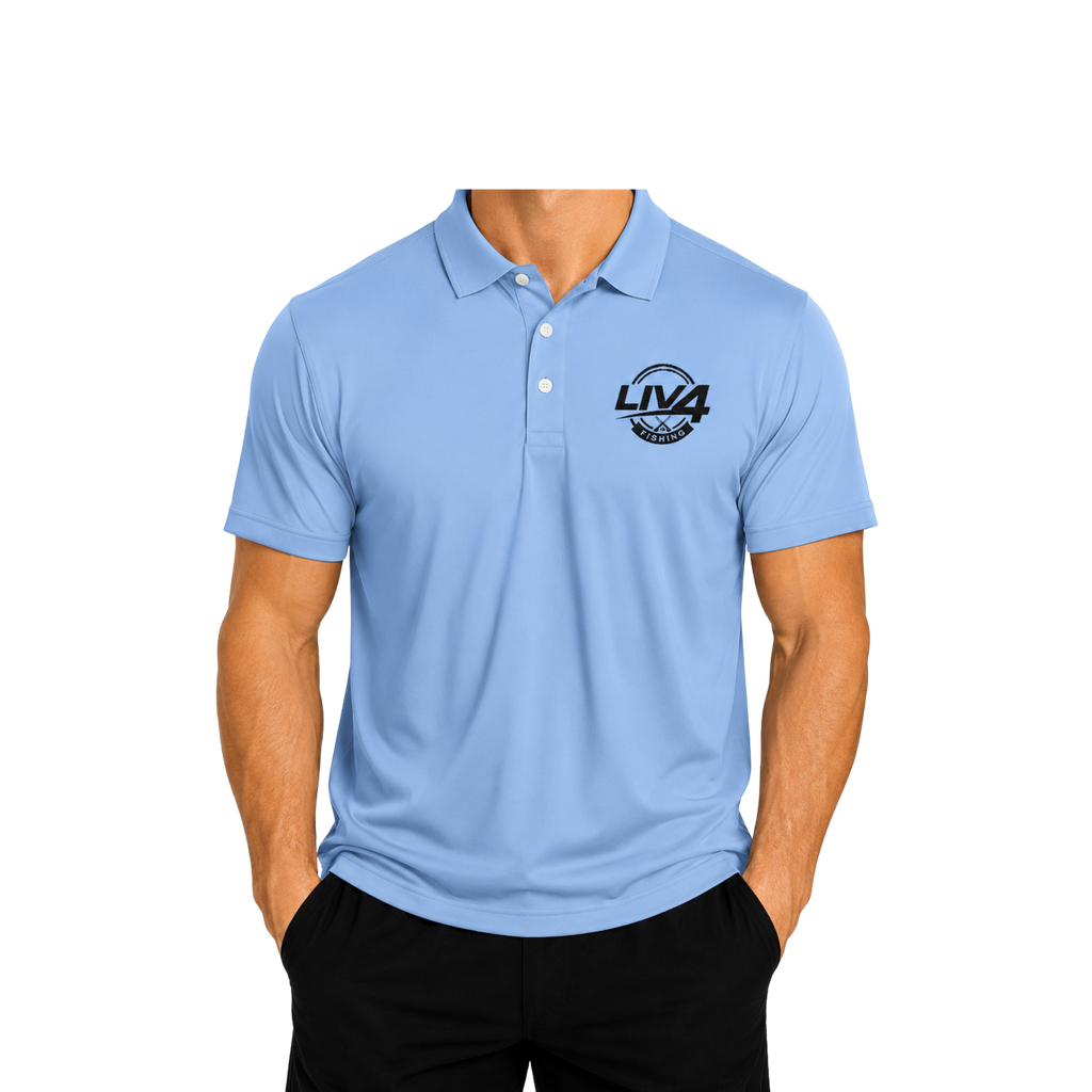 LIV 4 Fishing Embroidered Men's Performance Polo | Lightweight UPF 50