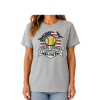 LIV 4 Stars, Stripes and Softball Nights Women's Relaxed Soft Lightweight T-Shirt