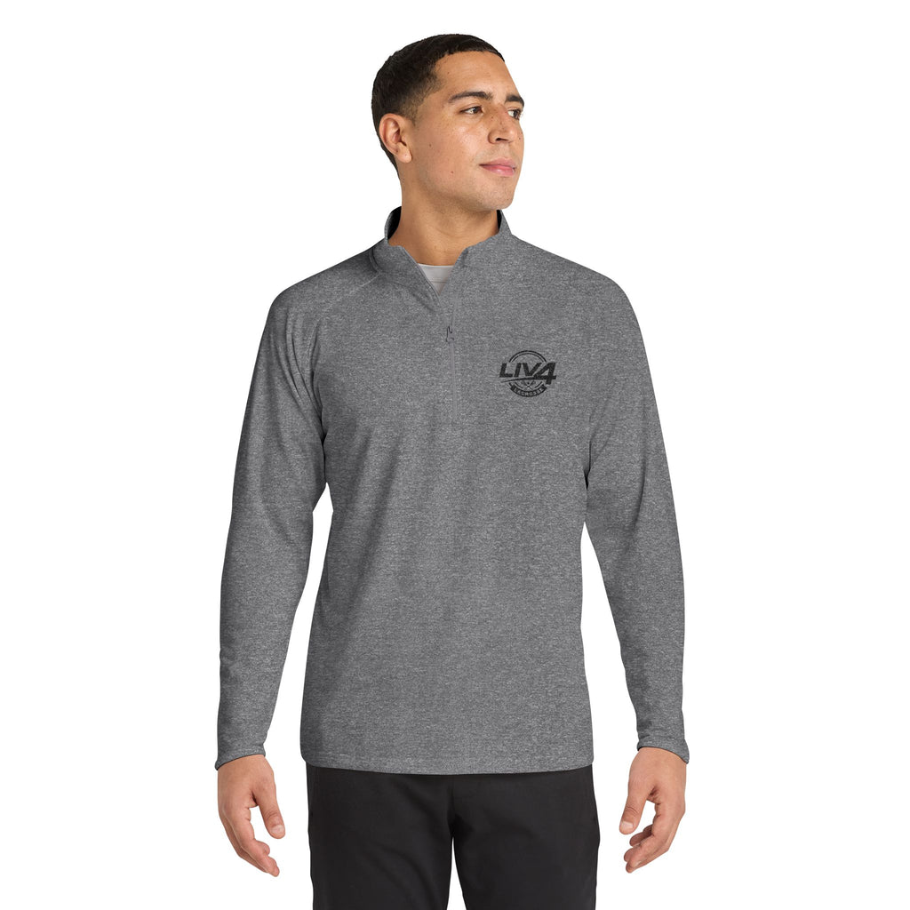 LIV 4 Lacrosse Embroidered Men's Performance Lightweight Quarter-Zip | Moisture Wicking