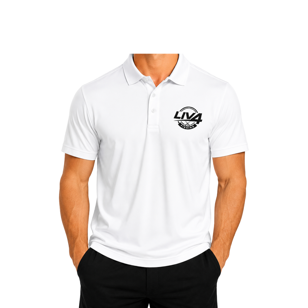 LIV 4 Fishing Embroidered Men's Performance Polo | Lightweight UPF 50