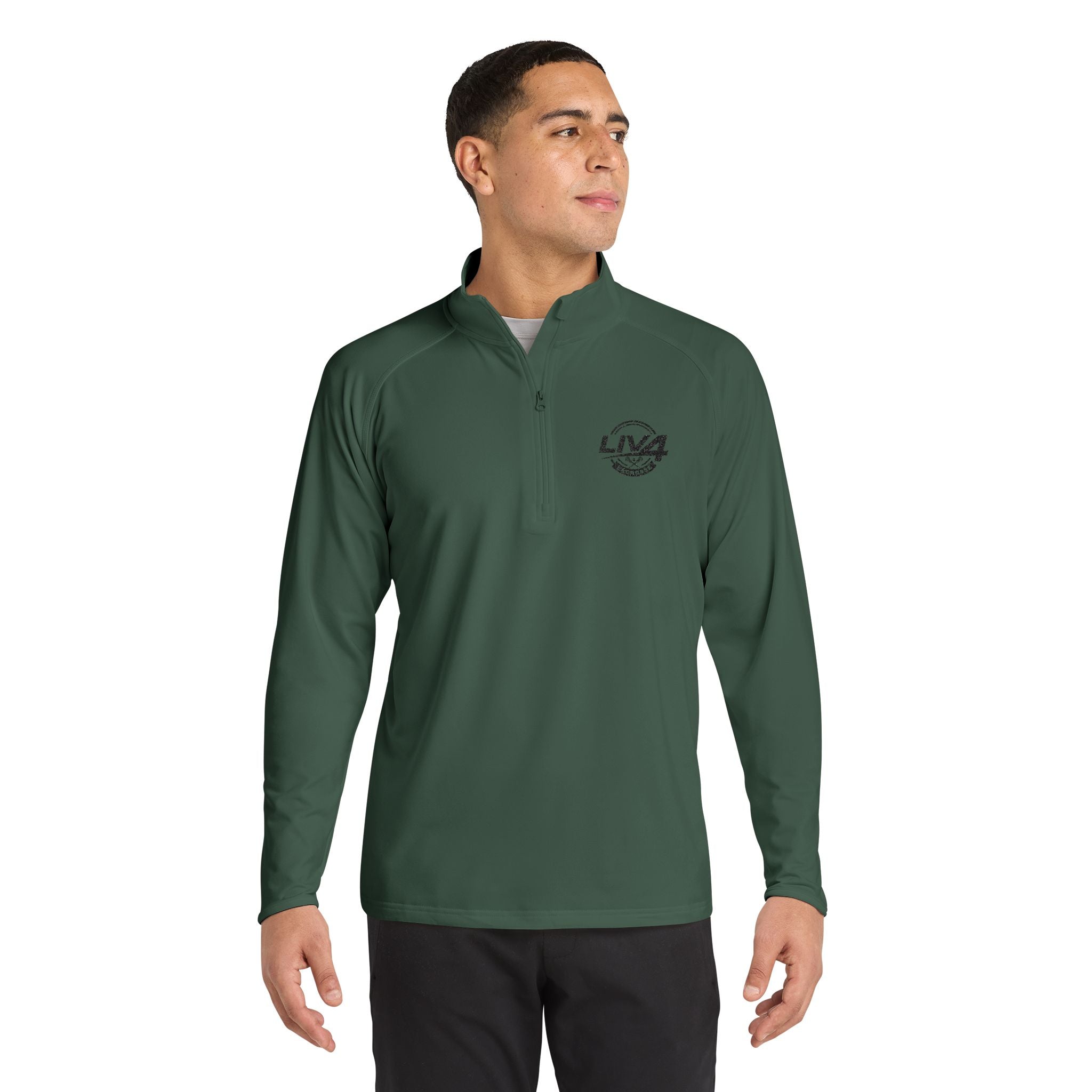 LIV 4 Lacrosse Embroidered Men's Performance Lightweight Quarter-Zip | Moisture Wicking