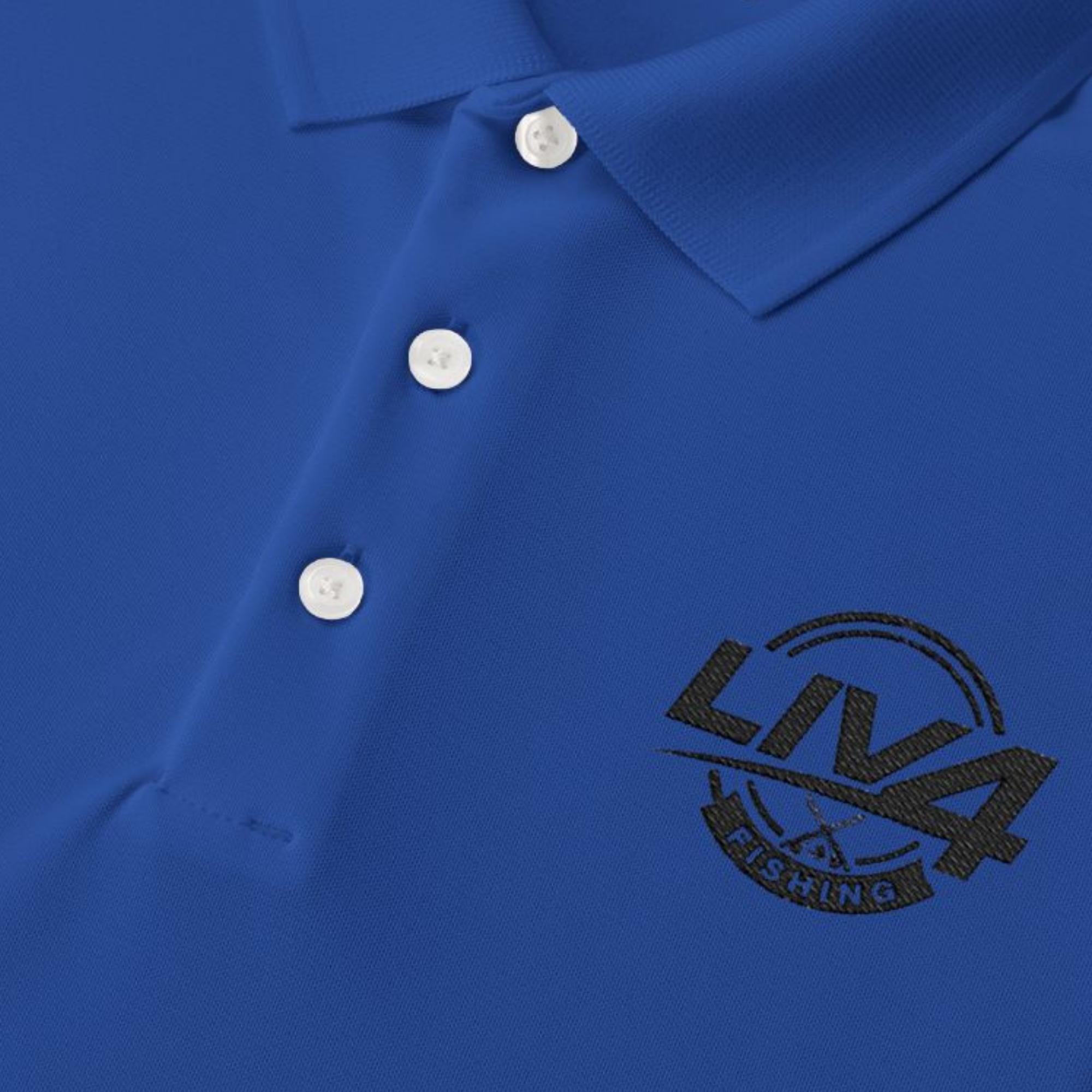 LIV 4 Fishing Embroidered Men's Performance Polo | Lightweight UPF 50