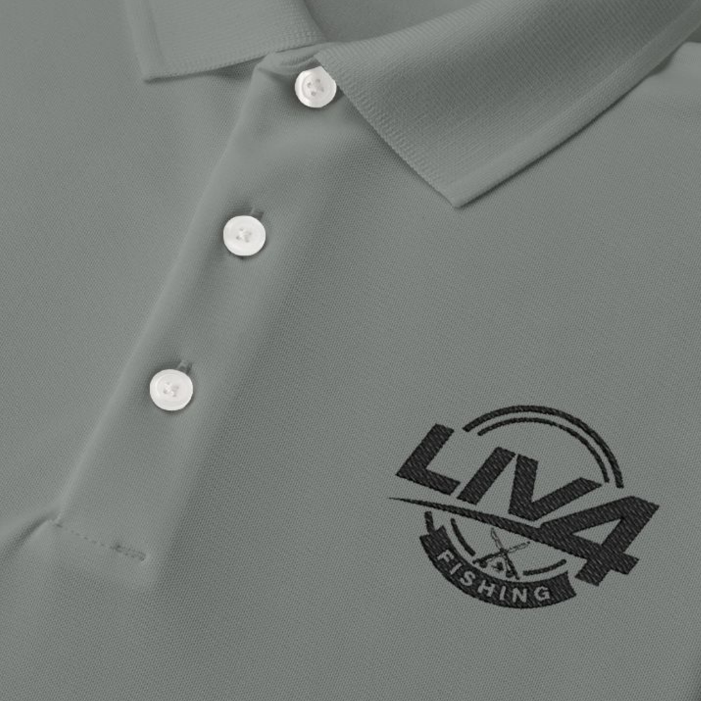 LIV 4 Fishing Embroidered Men's Performance Polo | Lightweight UPF 50
