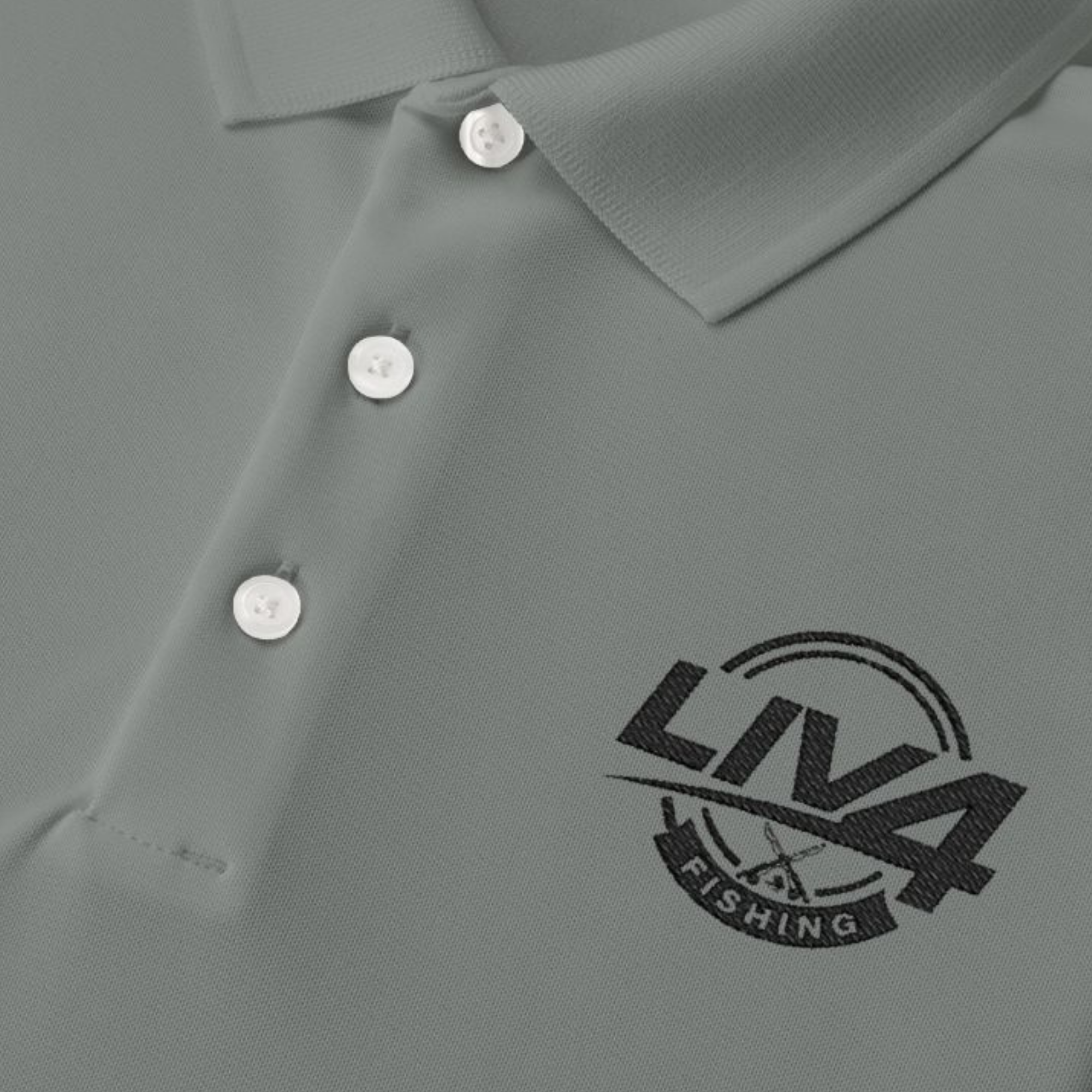 LIV 4 Fishing Embroidered Men's Performance Polo | Lightweight UPF 50
