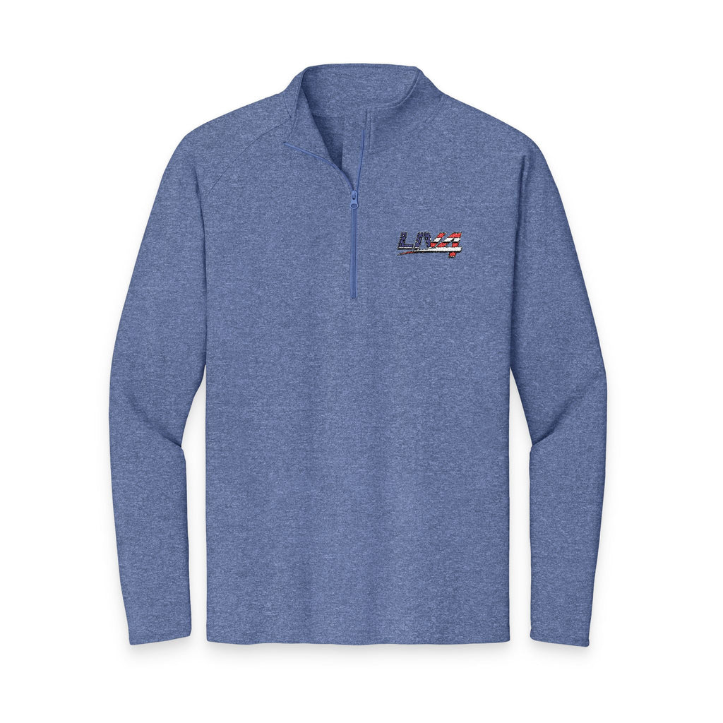 LIV 4 Embroidered Patriotic Men's Performance Lightweight Quarter-Zip | UPF 50