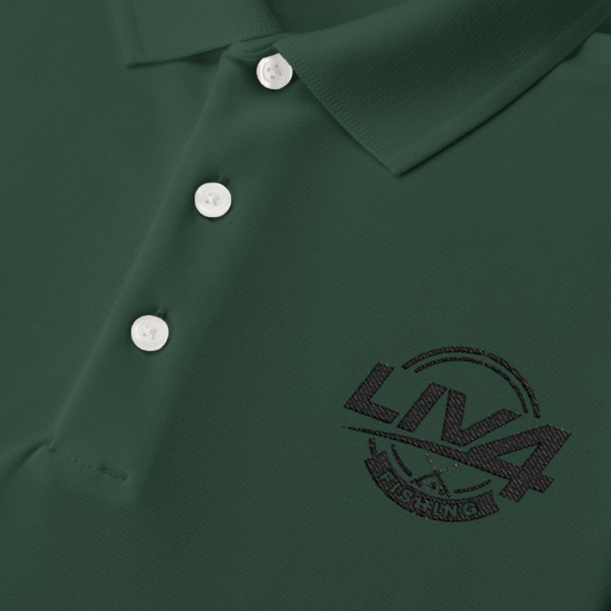 LIV 4 Fishing Embroidered Men's Performance Polo | Lightweight UPF 50