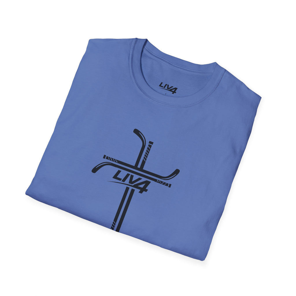 LIV 4 Hockey Cross Unisex Lightweight T-Shirt | Black Letter
