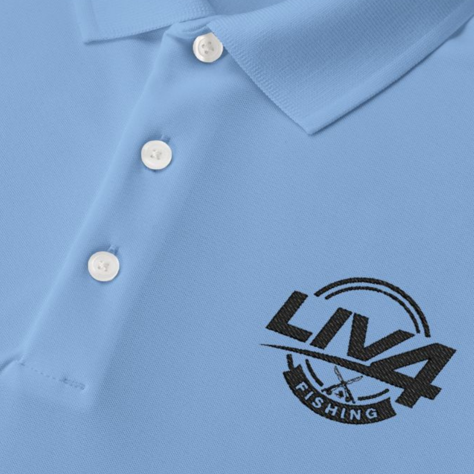 LIV 4 Fishing Embroidered Men's Performance Polo | Lightweight UPF 50