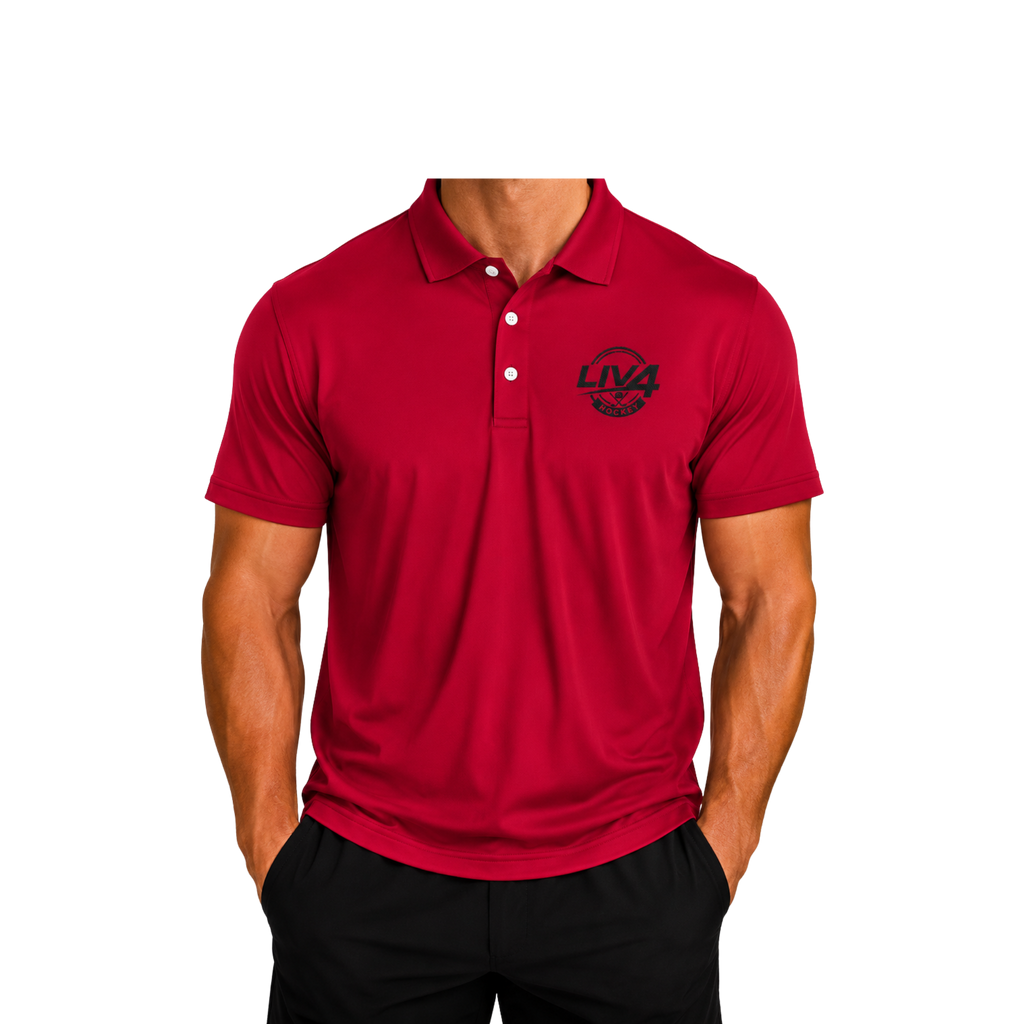 LIV 4 Hockey Embroidered Men's Performance Polo | Lightweight UPF 50