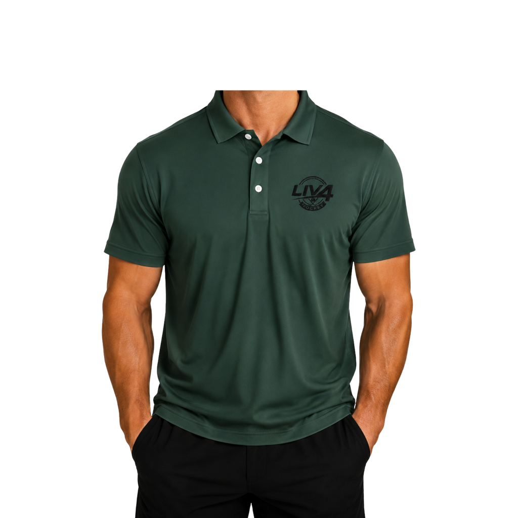 LIV 4 Hockey Embroidered Men's Performance Polo | Lightweight UPF 50