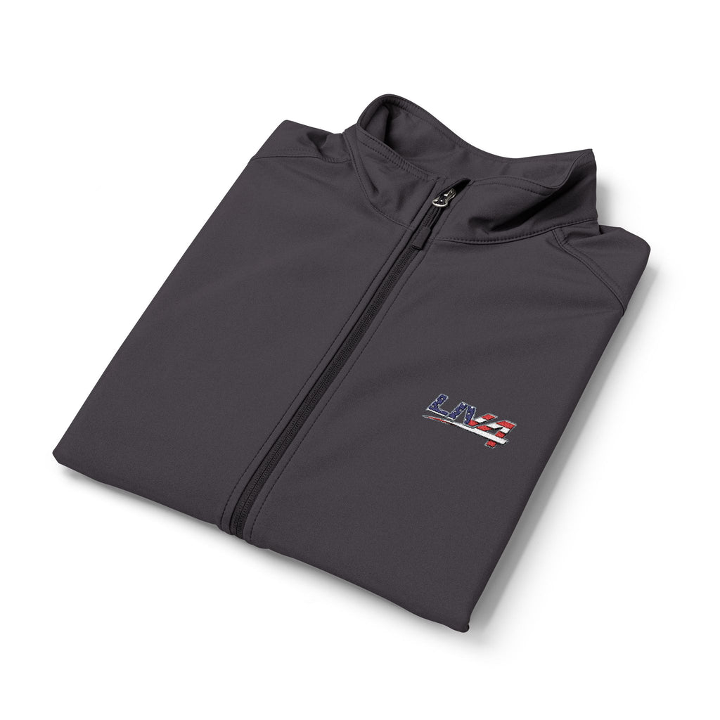 LIV 4 Embroidered Patriotic Men's Premium Soft Shell Vest | Wind-Resistant | Water-Repellent