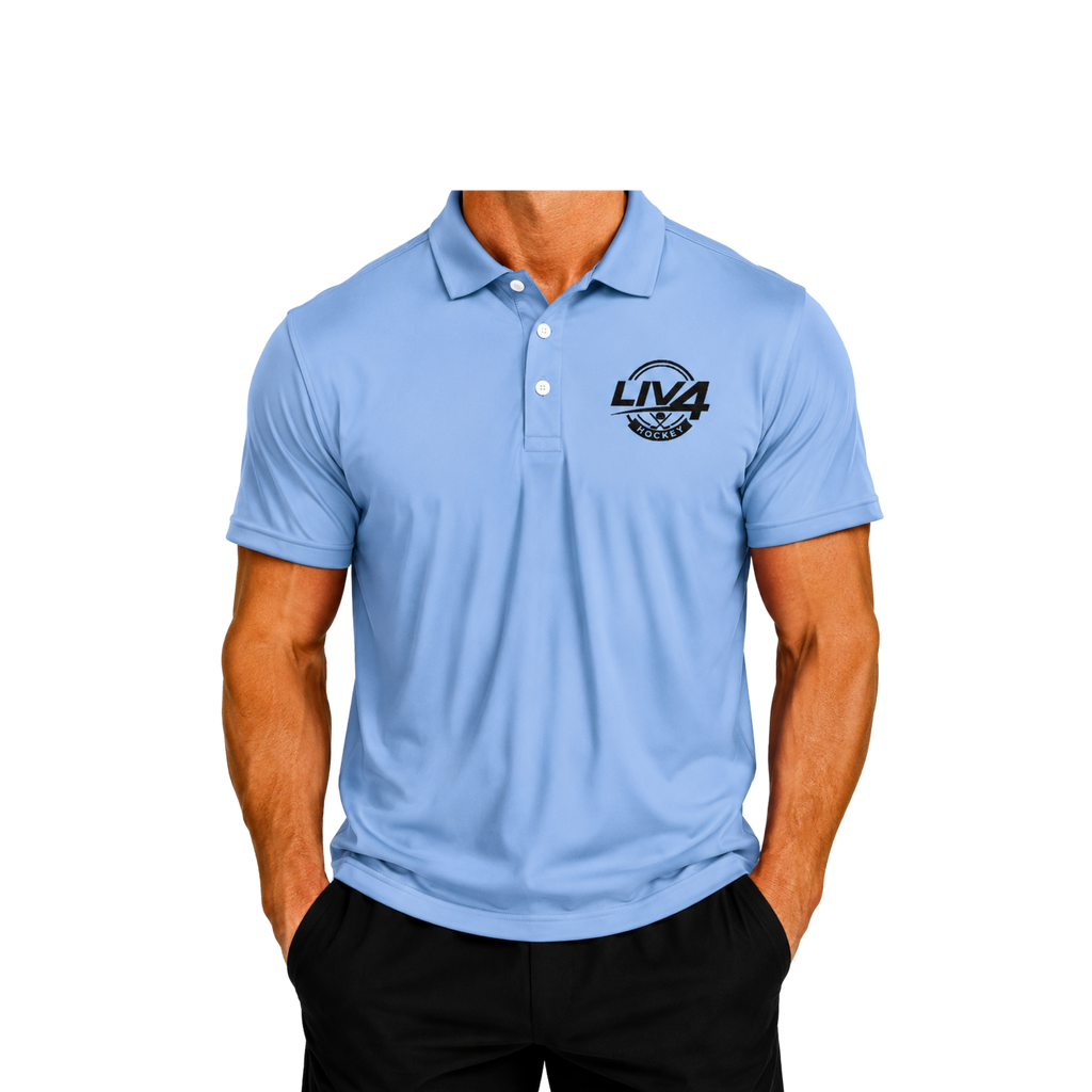 LIV 4 Hockey Embroidered Men's Performance Polo | Lightweight UPF 50