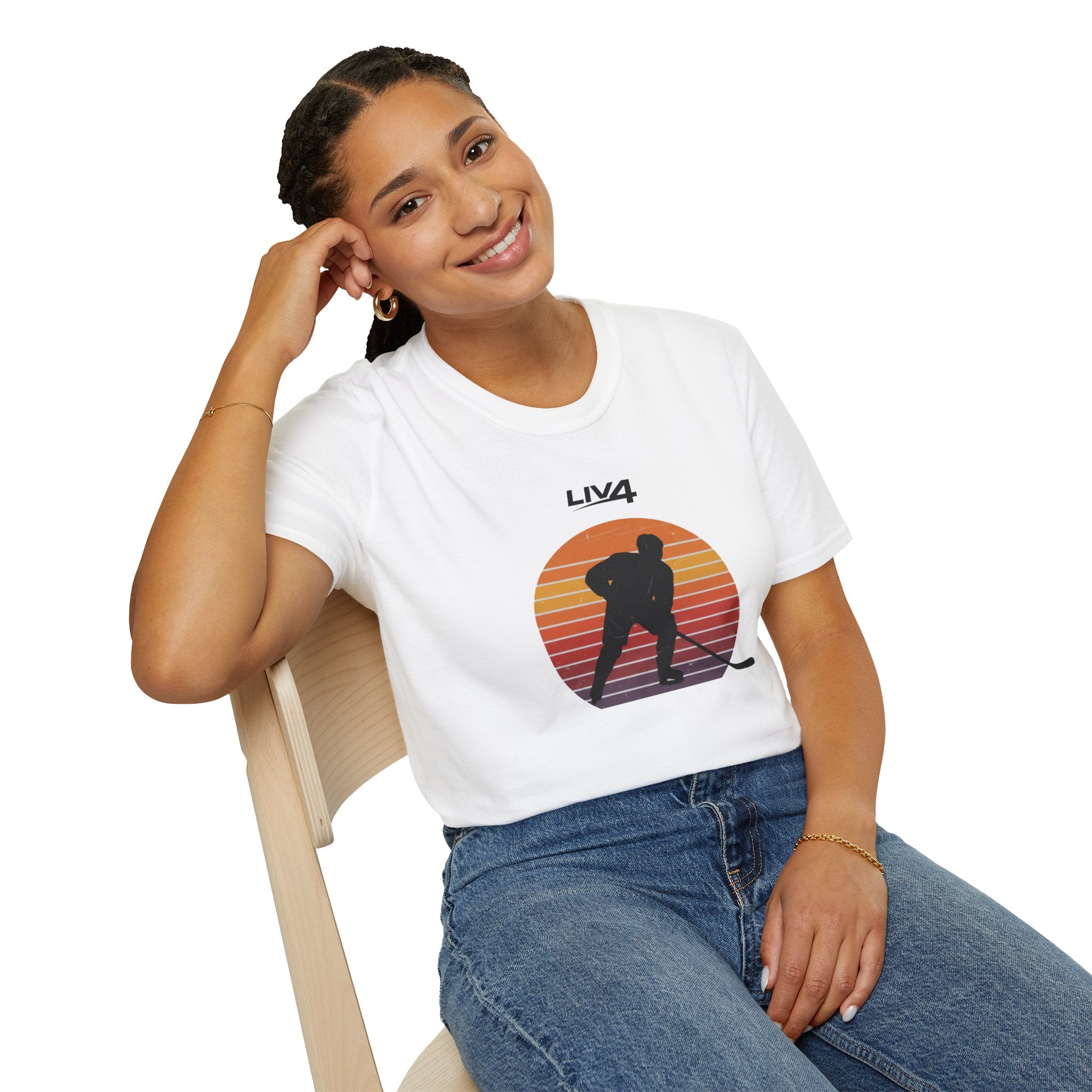 LIV 4 Sunset Hockey Unisex Lightweight T-Shirt