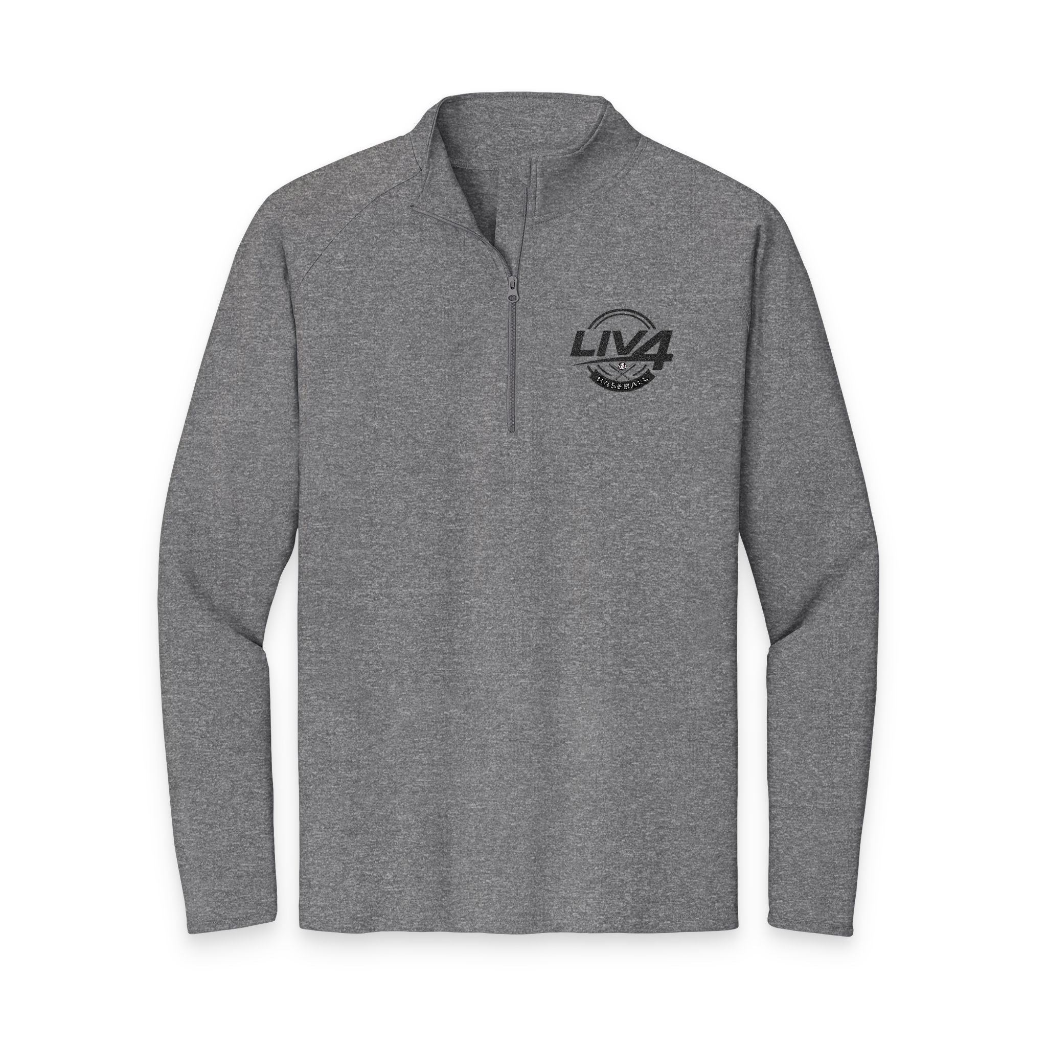 LIV 4 Baseball Embroidered Men's Performance Lightweight Quarter-Zip | Moisture Wicking