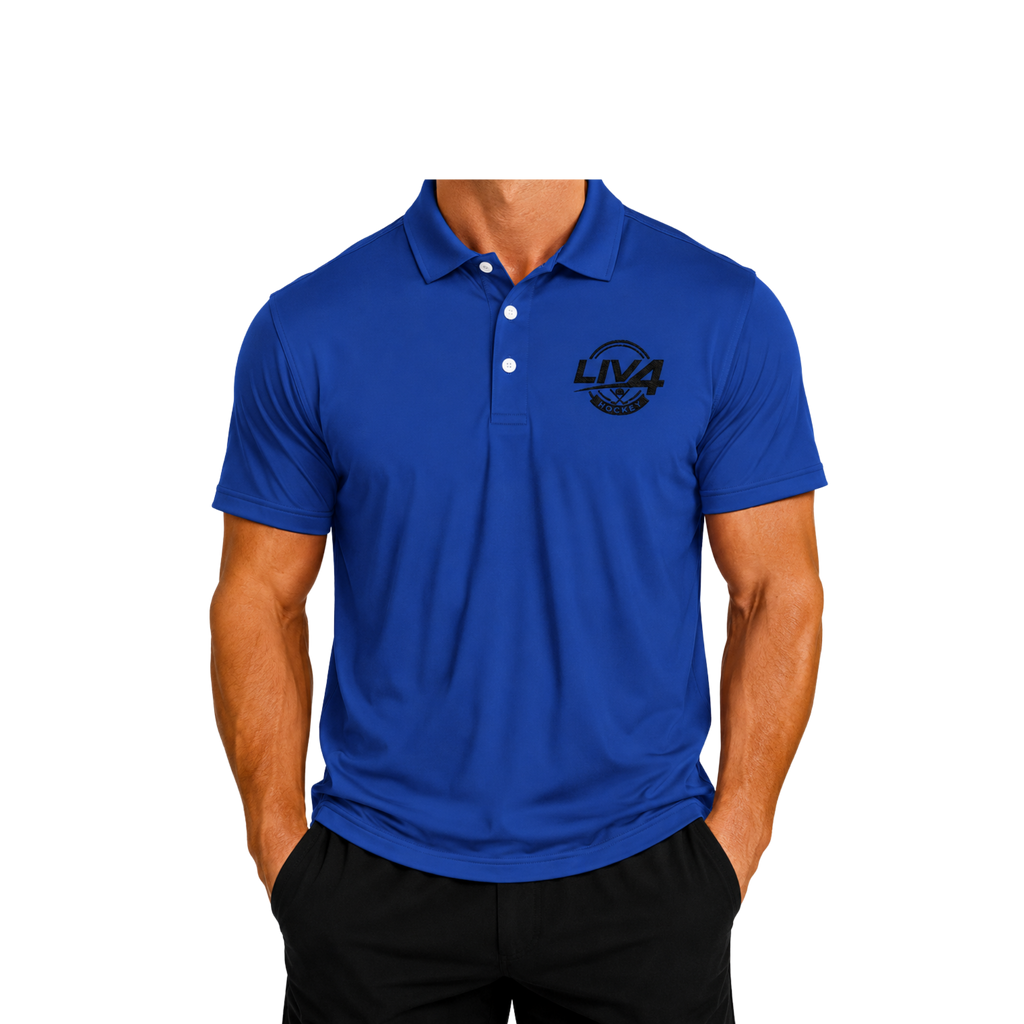 LIV 4 Hockey Embroidered Men's Performance Polo | Lightweight UPF 50