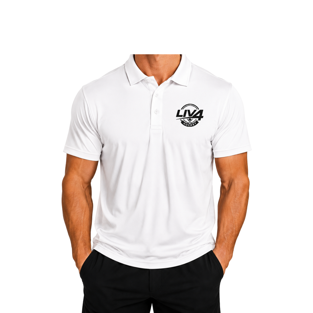 LIV 4 Hockey Embroidered Men's Performance Polo | Lightweight UPF 50