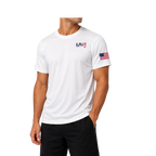 LIV 4 Patriotic and USA Flag - Men's Performance UV Protection Crew Neck T-Shirt