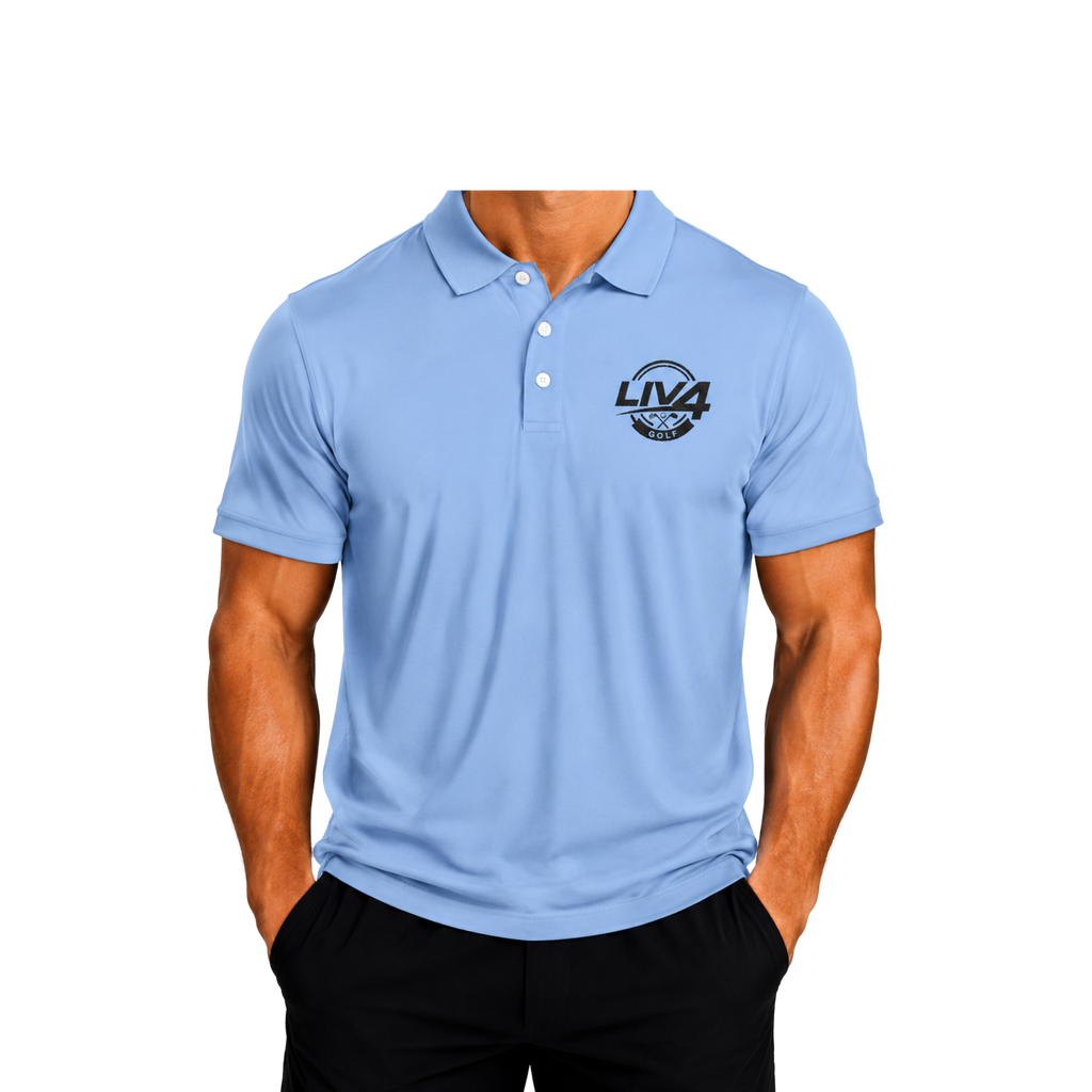 LIV 4 Golfing Embroidered Men's Performance Polo | Lightweight UPF 50