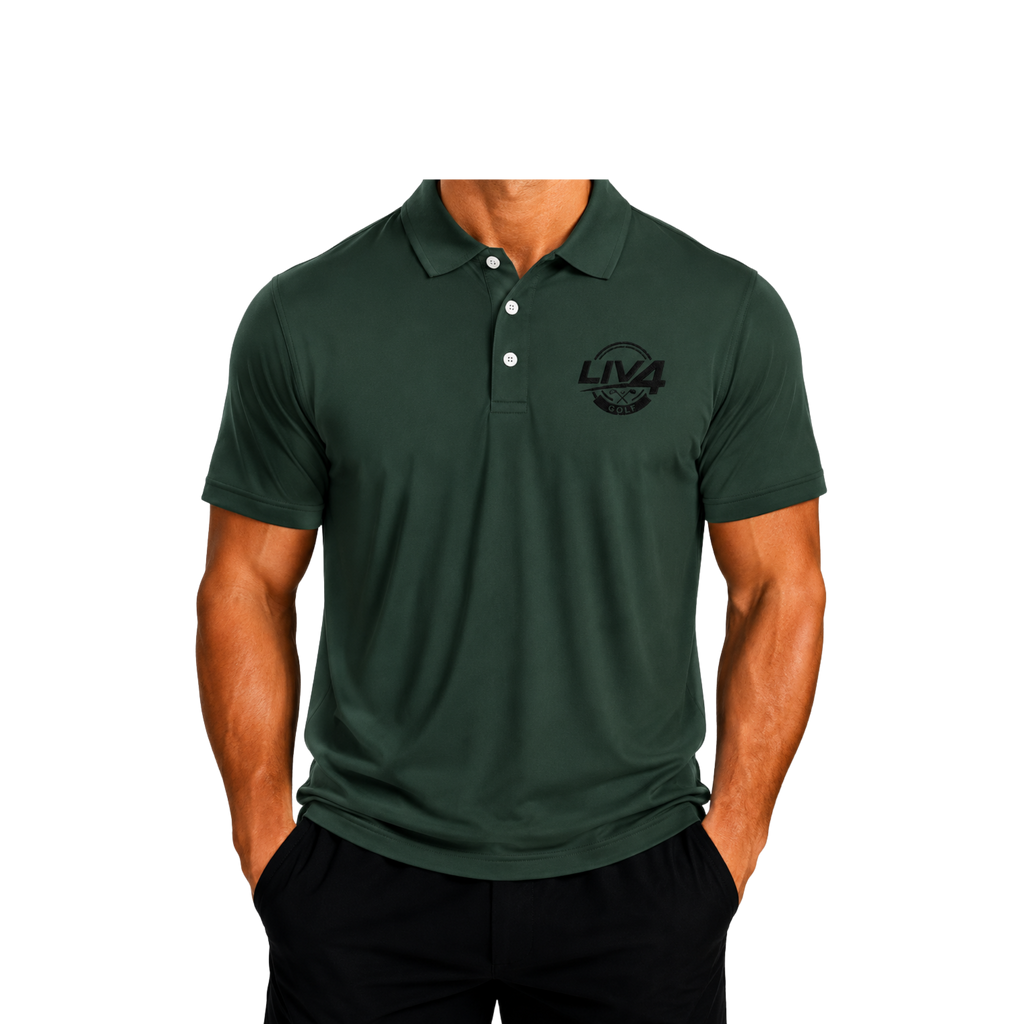 LIV 4 Golfing Embroidered Men's Performance Polo | Lightweight UPF 50