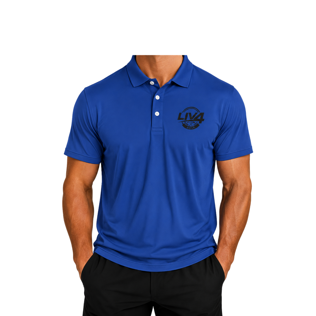 LIV 4 Golfing Embroidered Men's Performance Polo | Lightweight UPF 50