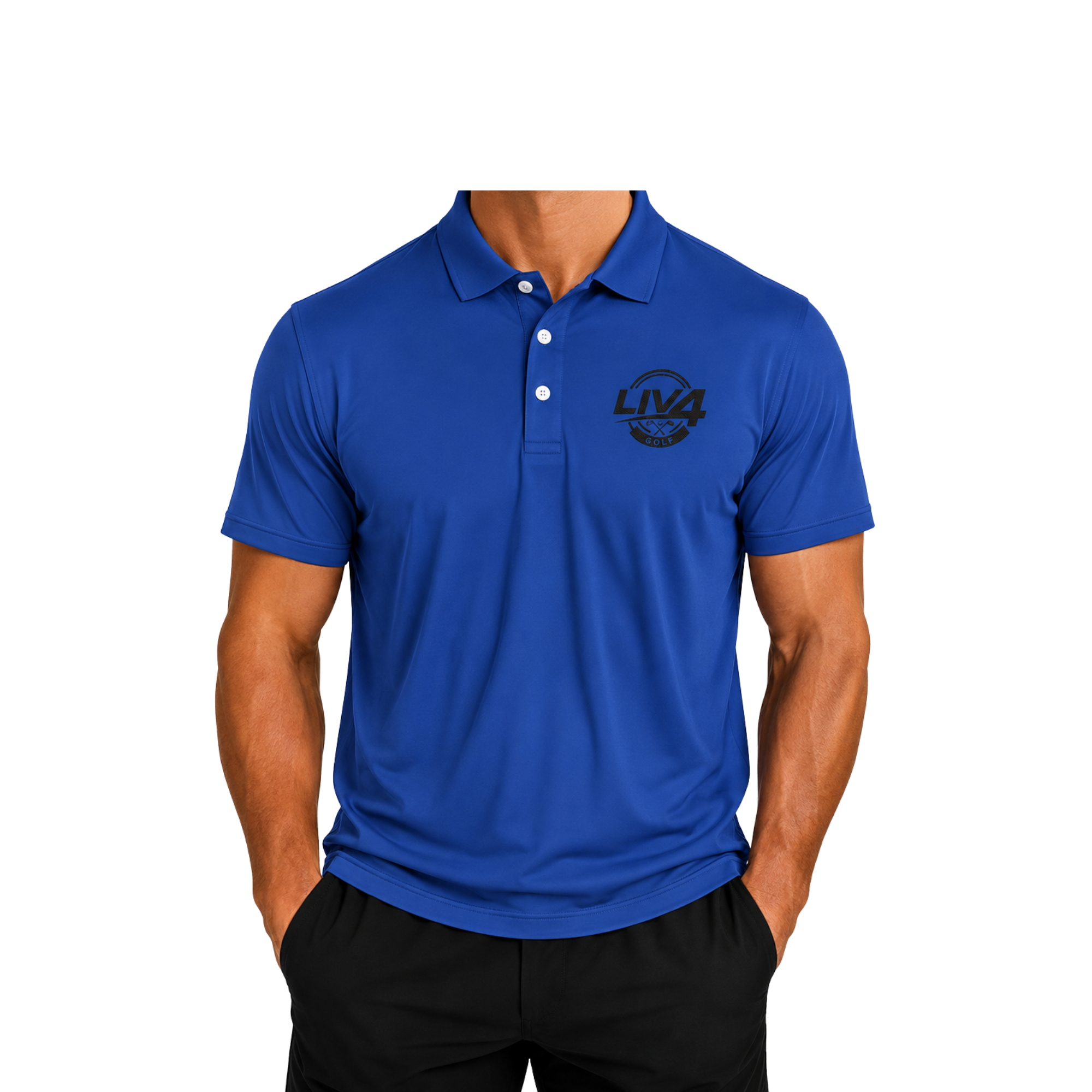 LIV 4 Golfing Embroidered Men's Performance Polo | Lightweight UPF 50