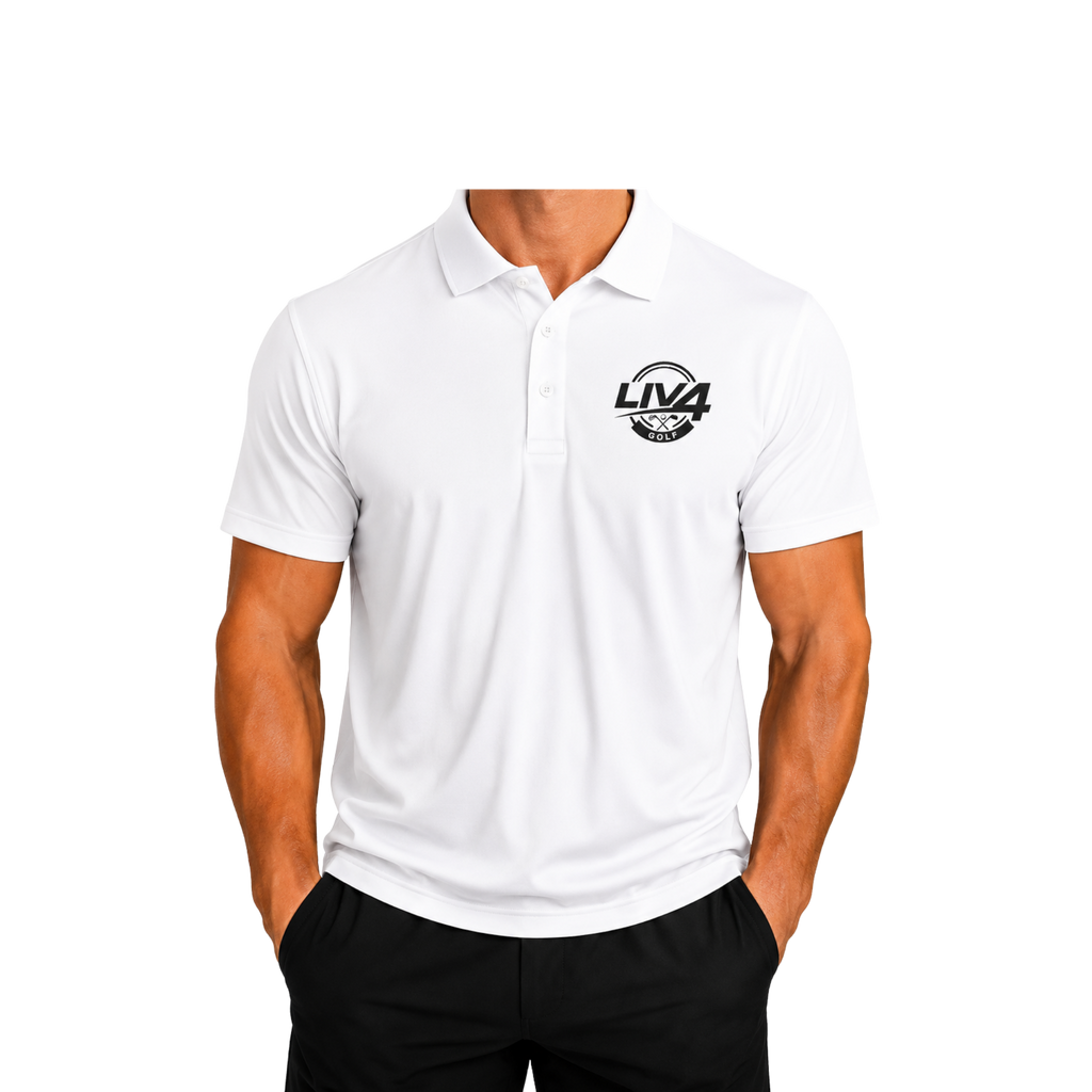LIV 4 Golfing Embroidered Men's Performance Polo | Lightweight UPF 50