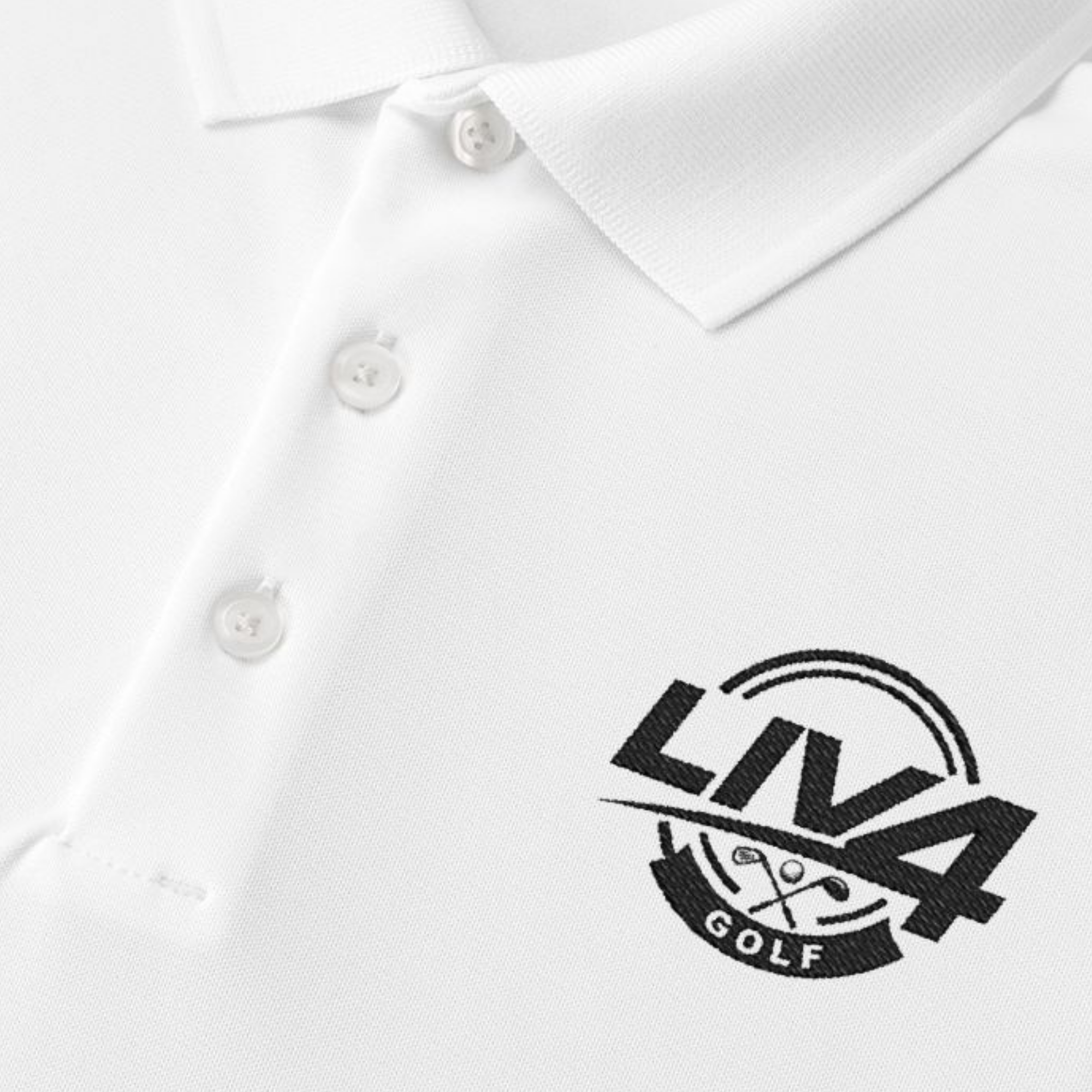 LIV 4 Golfing Embroidered Men's Performance Polo | Lightweight UPF 50