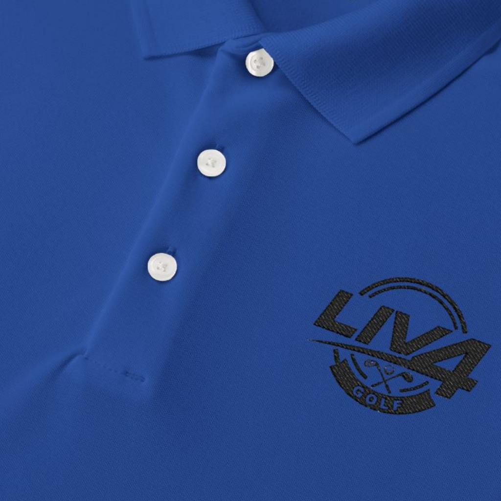 LIV 4 Golfing Embroidered Men's Performance Polo | Lightweight UPF 50