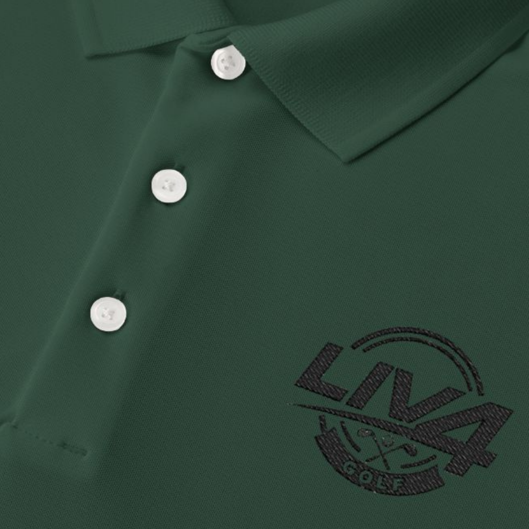 LIV 4 Golfing Embroidered Men's Performance Polo | Lightweight UPF 50