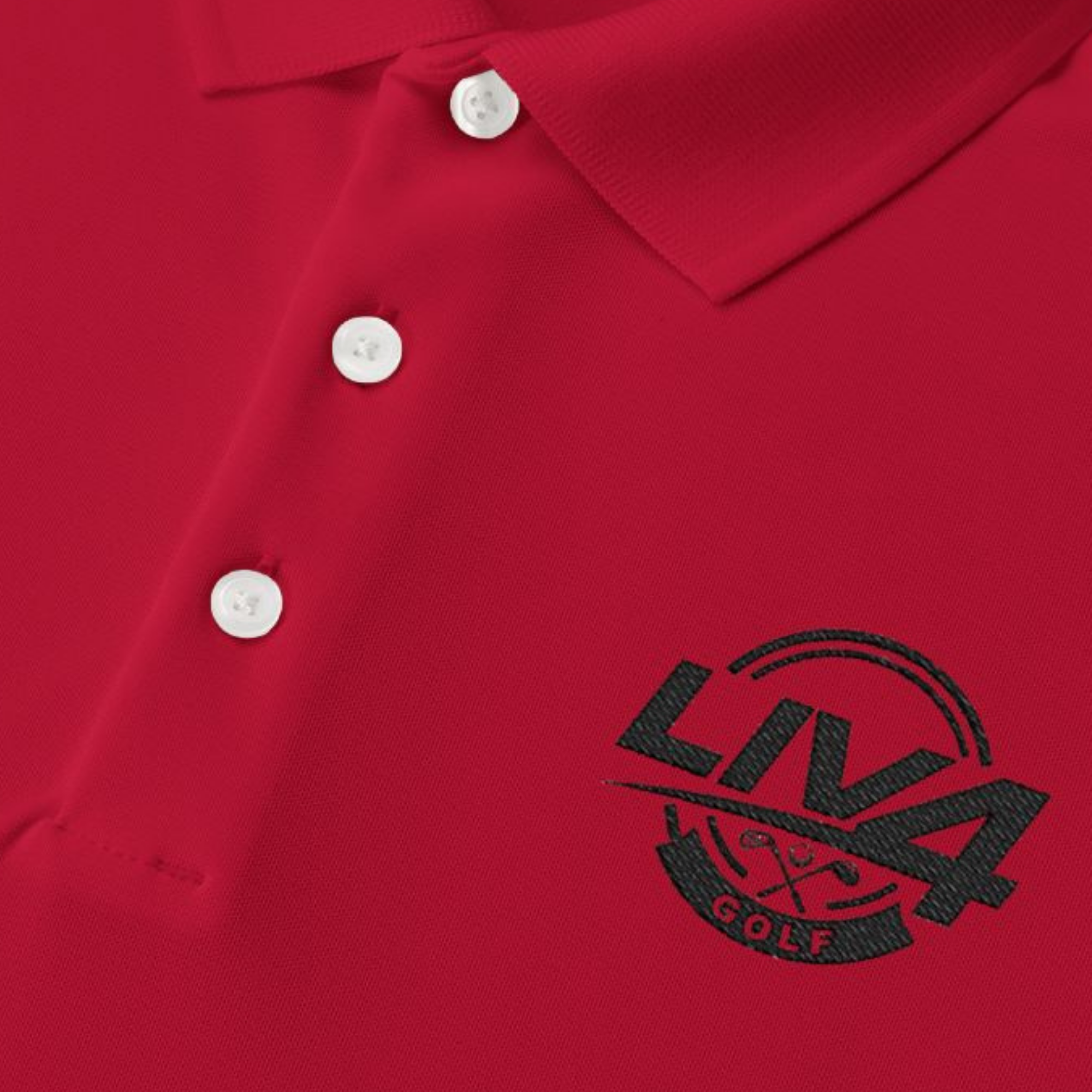 LIV 4 Golfing Embroidered Men's Performance Polo | Lightweight UPF 50