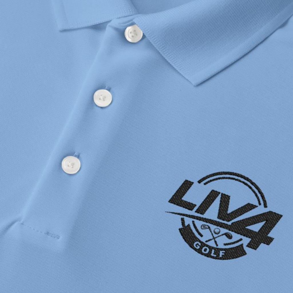 LIV 4 Golfing Embroidered Men's Performance Polo | Lightweight UPF 50