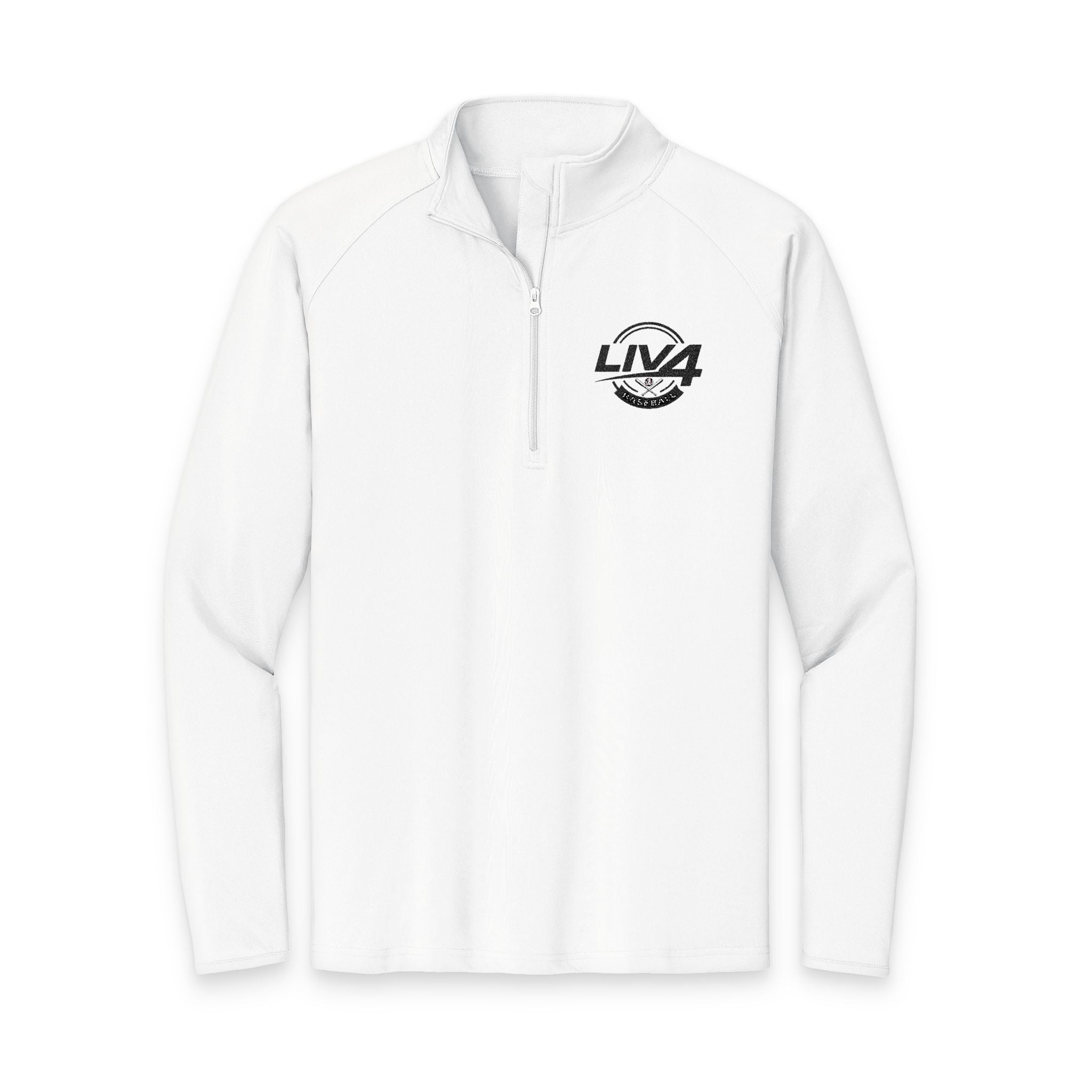 LIV 4 Baseball Embroidered Men's Performance Lightweight Quarter-Zip | Moisture Wicking