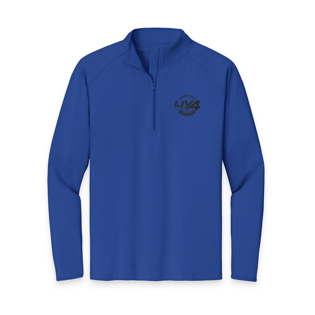 LIV 4 Soccer Embroidered Men's Performance Lightweight Quarter-Zip | Moisture Wicking