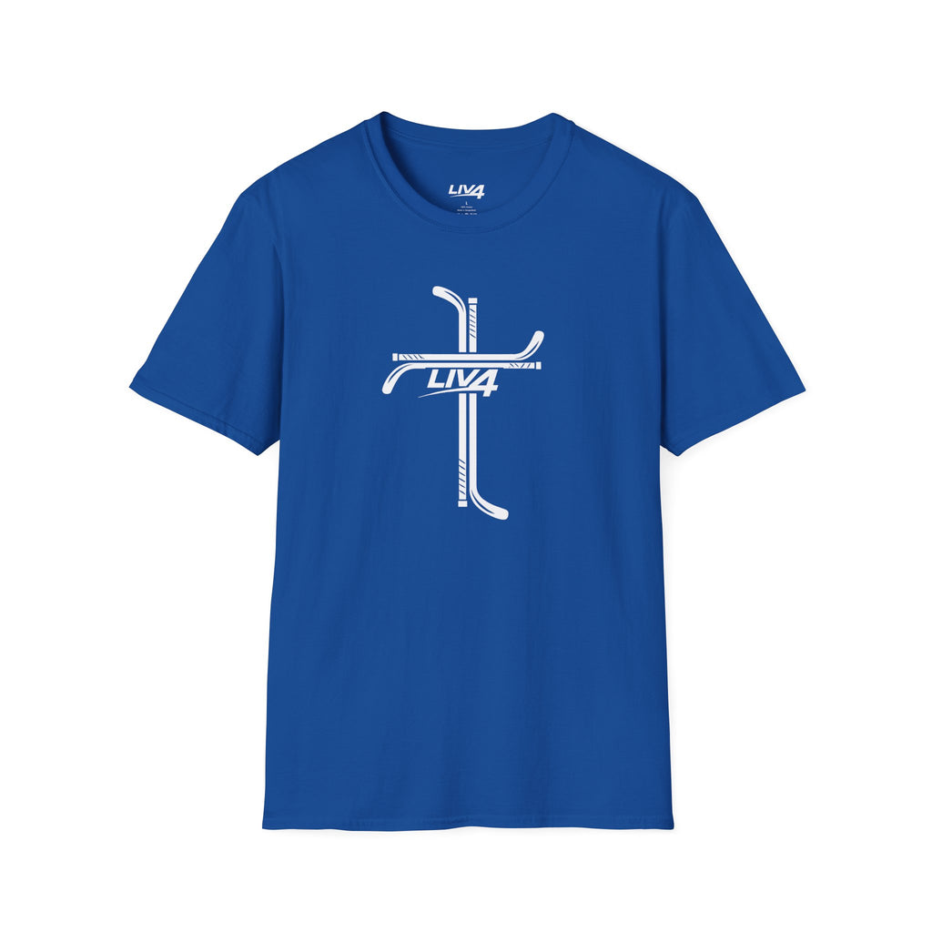 LIV 4 Hockey Cross Unisex Lightweight T-Shirt | White Letter