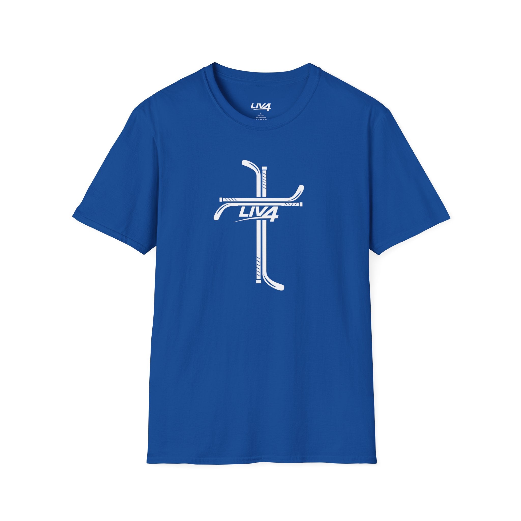 LIV 4 Hockey Cross Unisex Lightweight T-Shirt | White Letter