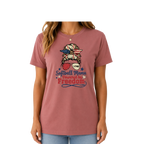 LIV 4 Softball Mama Powered by Freedom Women's Relaxed Soft Lightweight T-Shirt