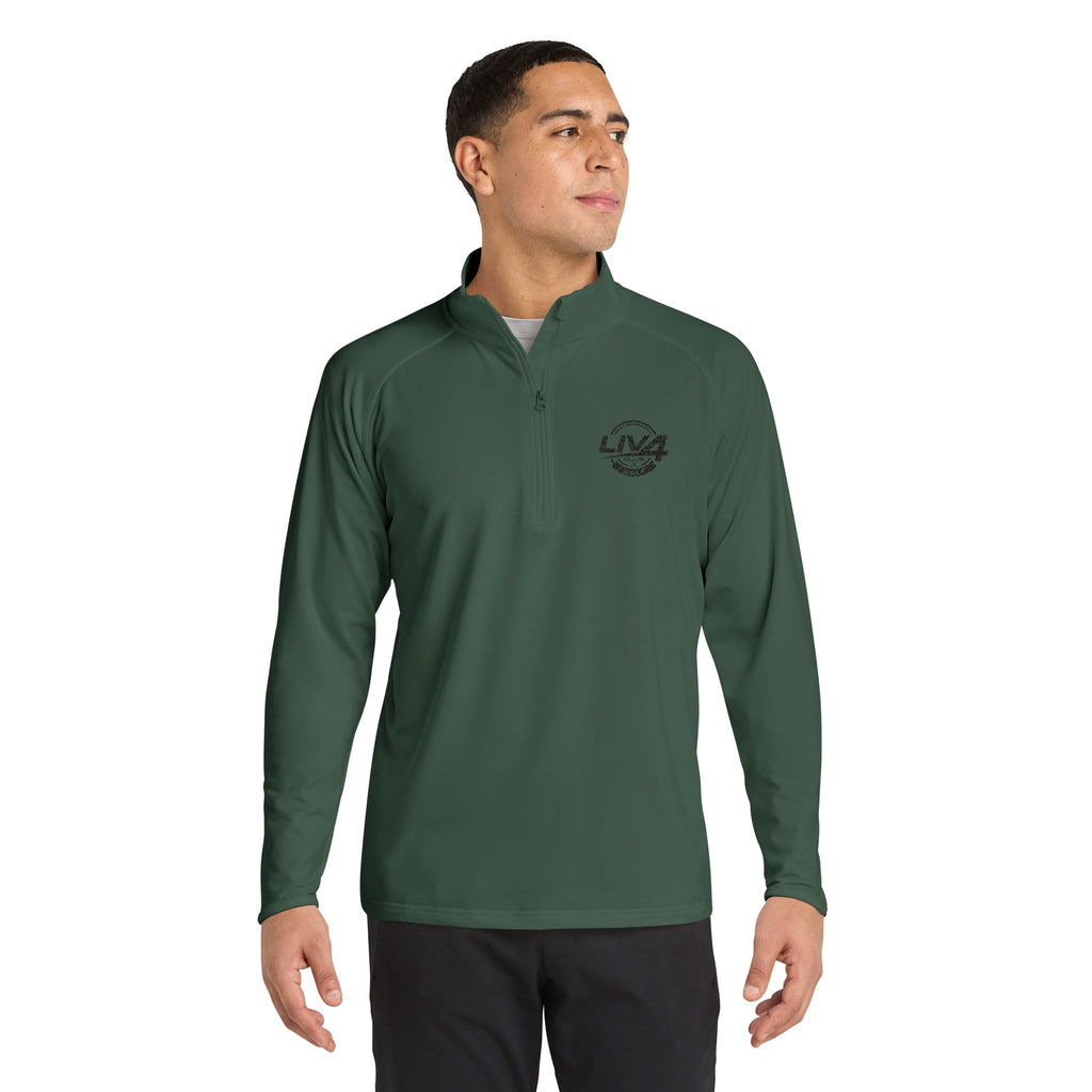 LIV 4 Golfing Embroidered Men's Performance Lightweight Quarter-Zip | Moisture Wicking
