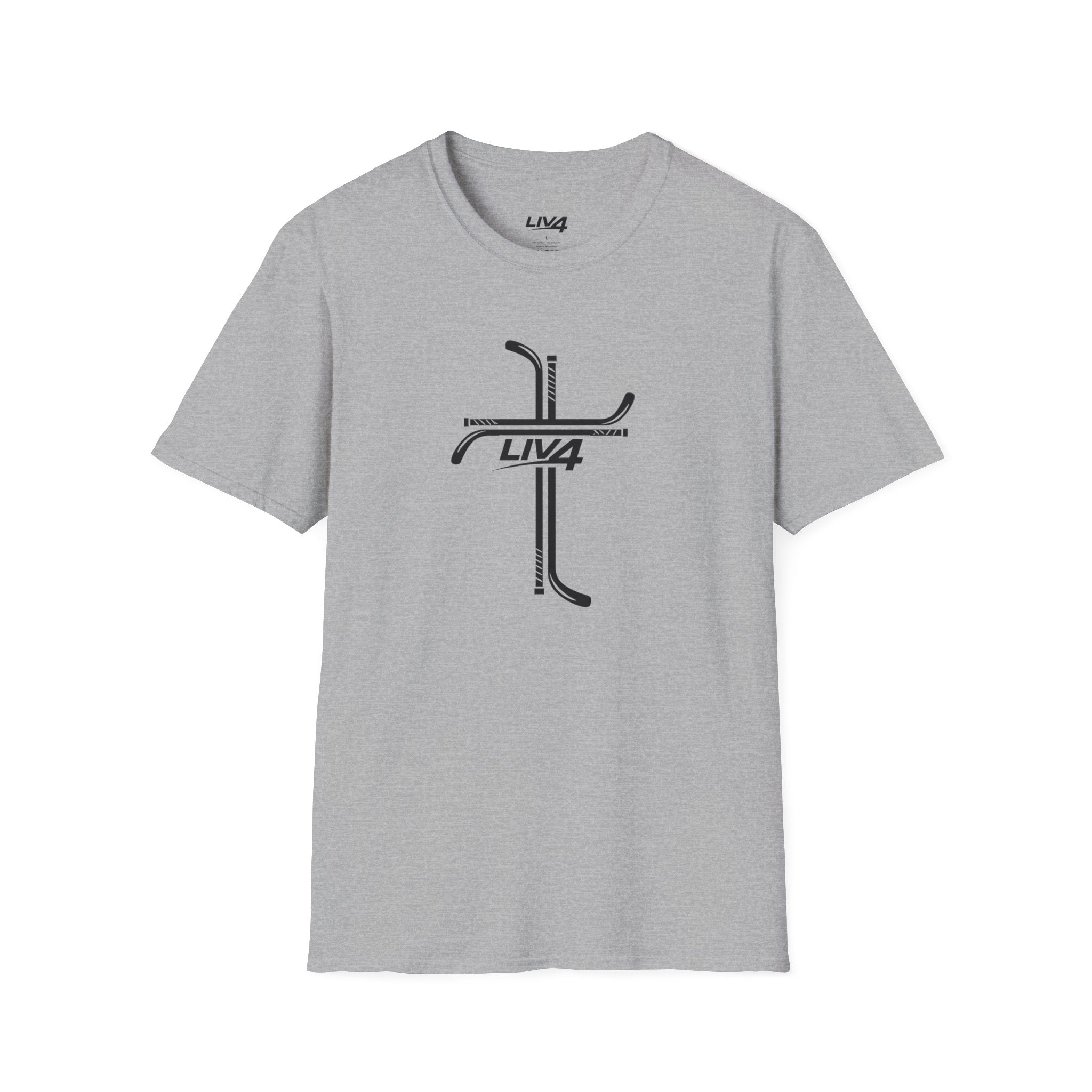 LIV 4 Hockey Cross Unisex Lightweight T-Shirt | Black Letter