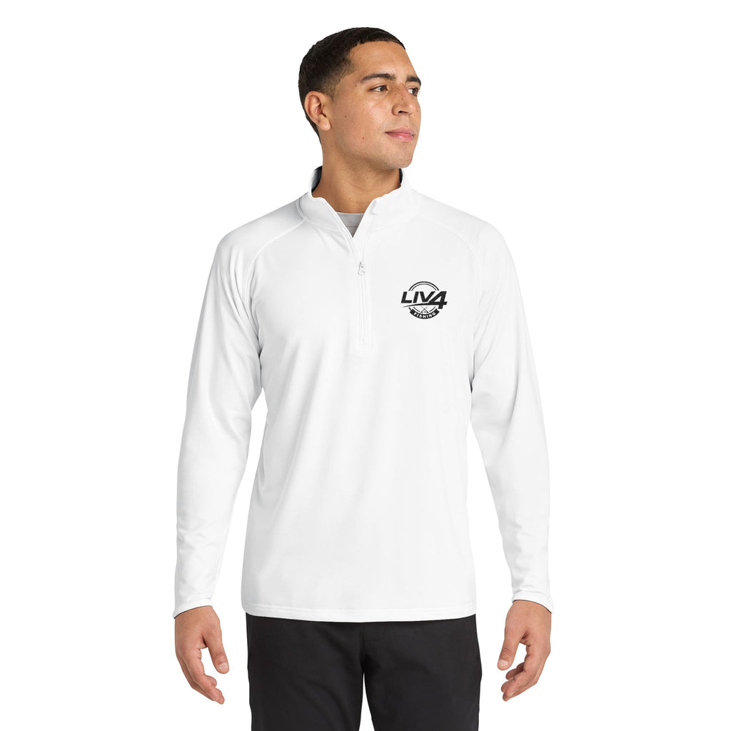 LIV 4 Fishing Embroidered Men's Performance Lightweight Quarter-Zip | Moisture Wicking