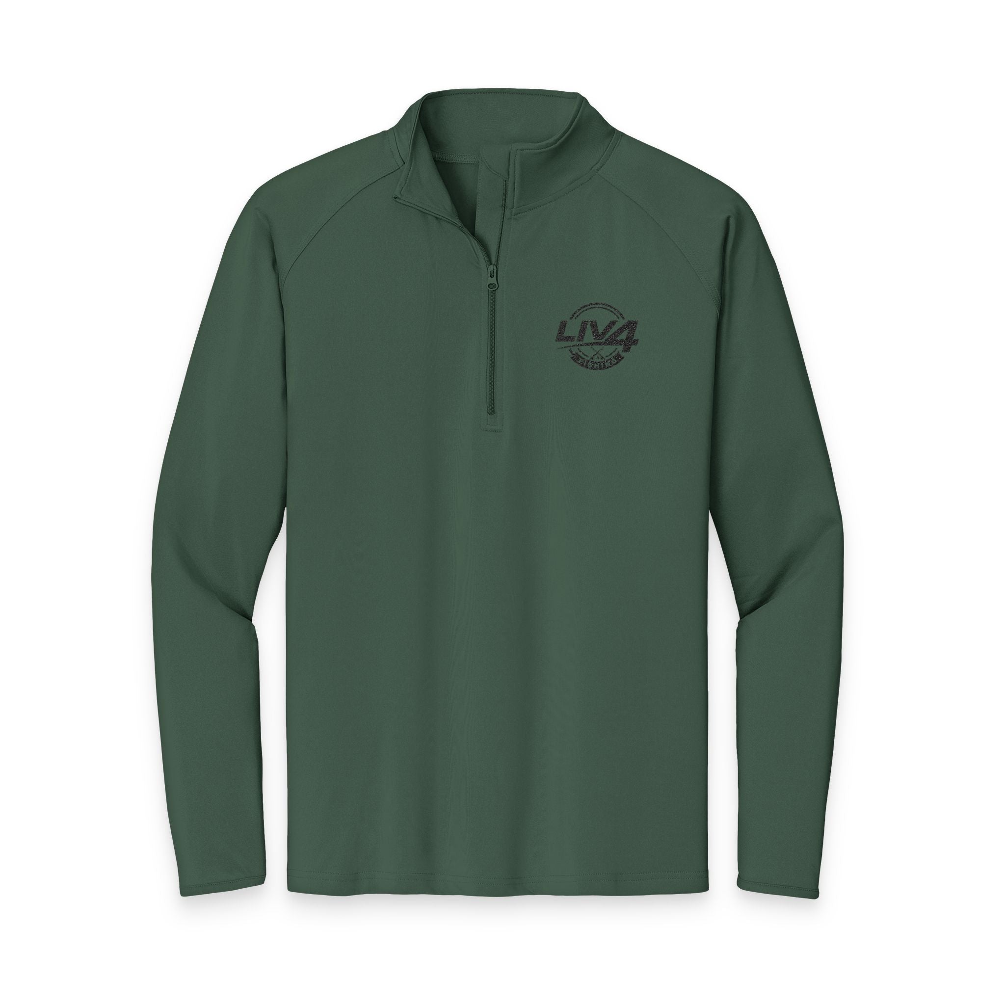 LIV 4 Fishing Embroidered Men's Performance Lightweight Quarter-Zip | Moisture Wicking