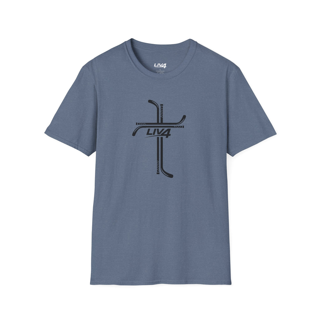 LIV 4 Hockey Cross Unisex Lightweight T-Shirt | Black Letter