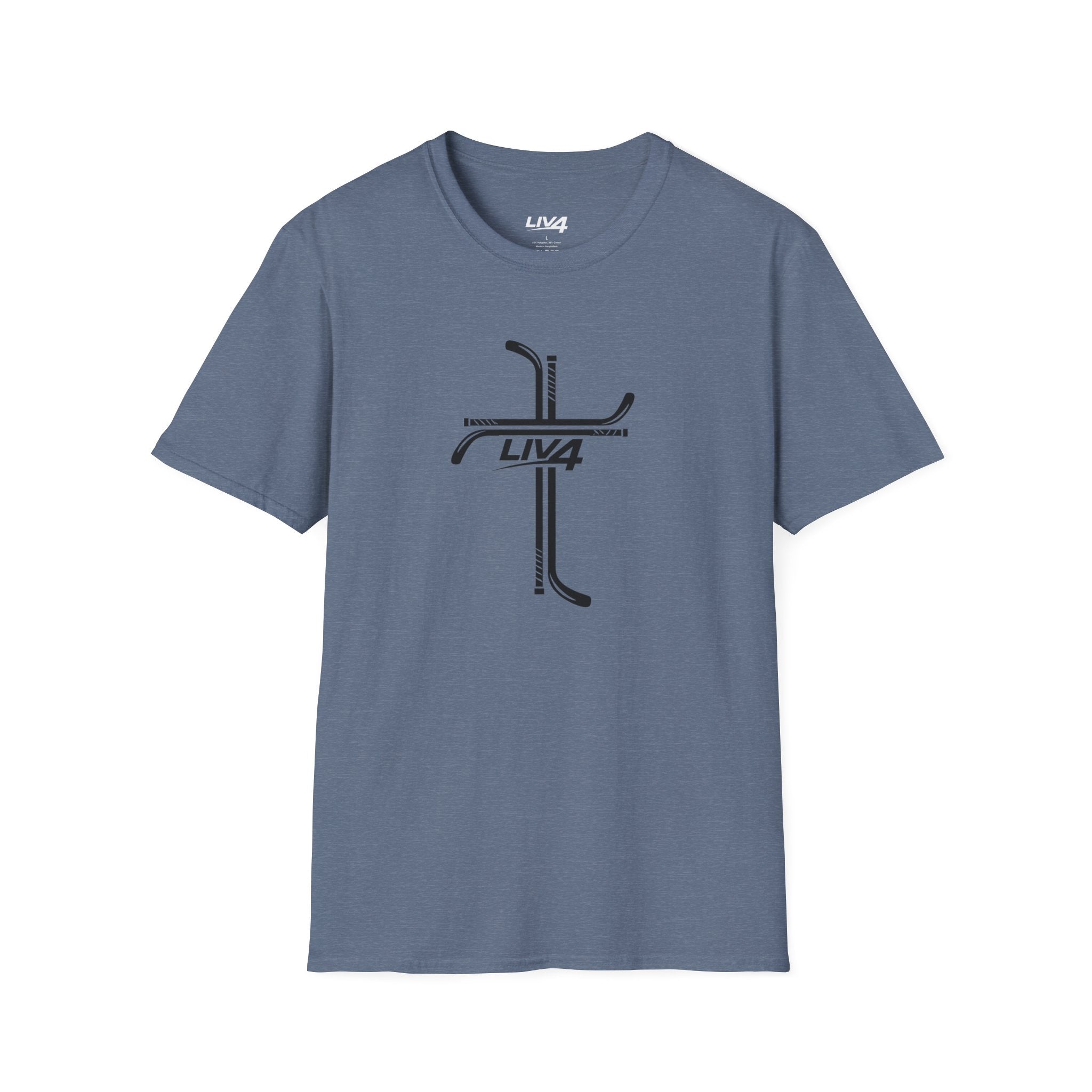 LIV 4 Hockey Cross Unisex Lightweight T-Shirt | Black Letter