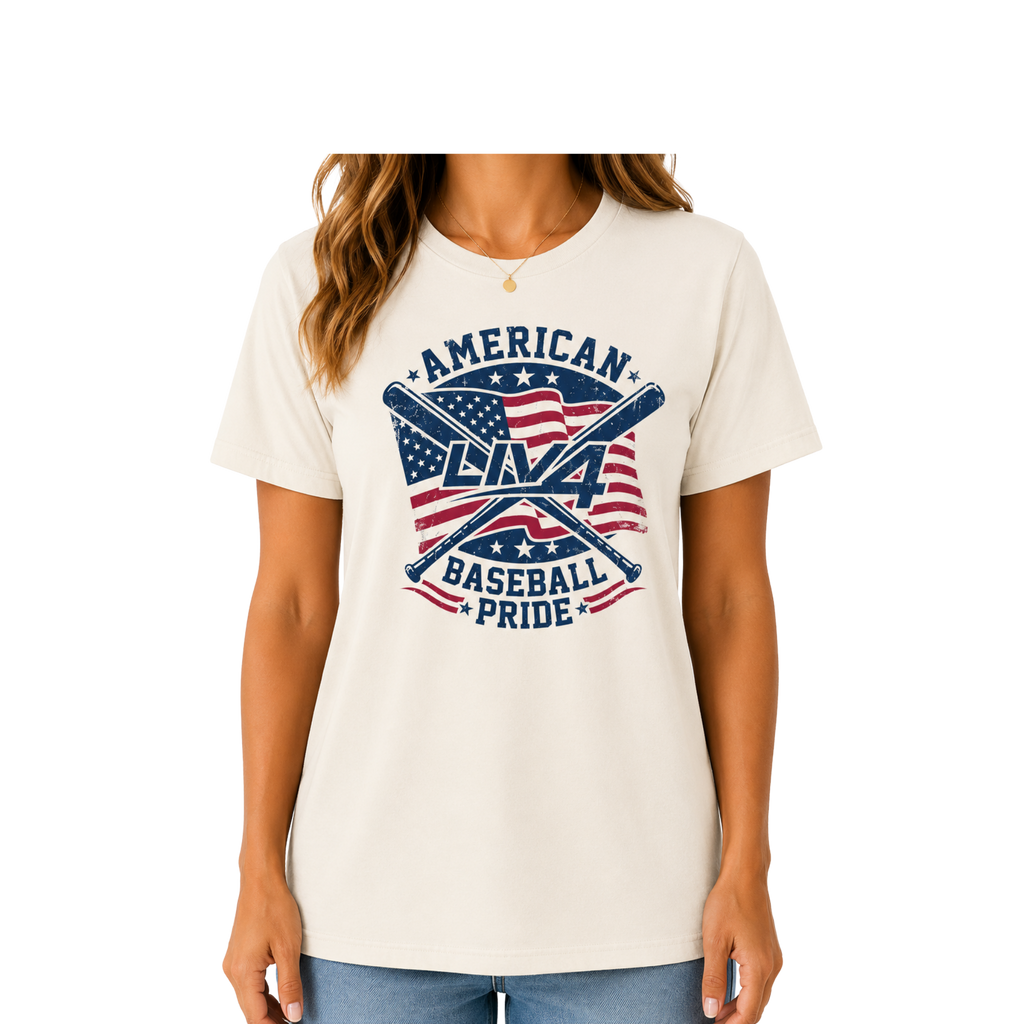 LIV 4 American Baseball Pride Women's Relaxed T-Shirt