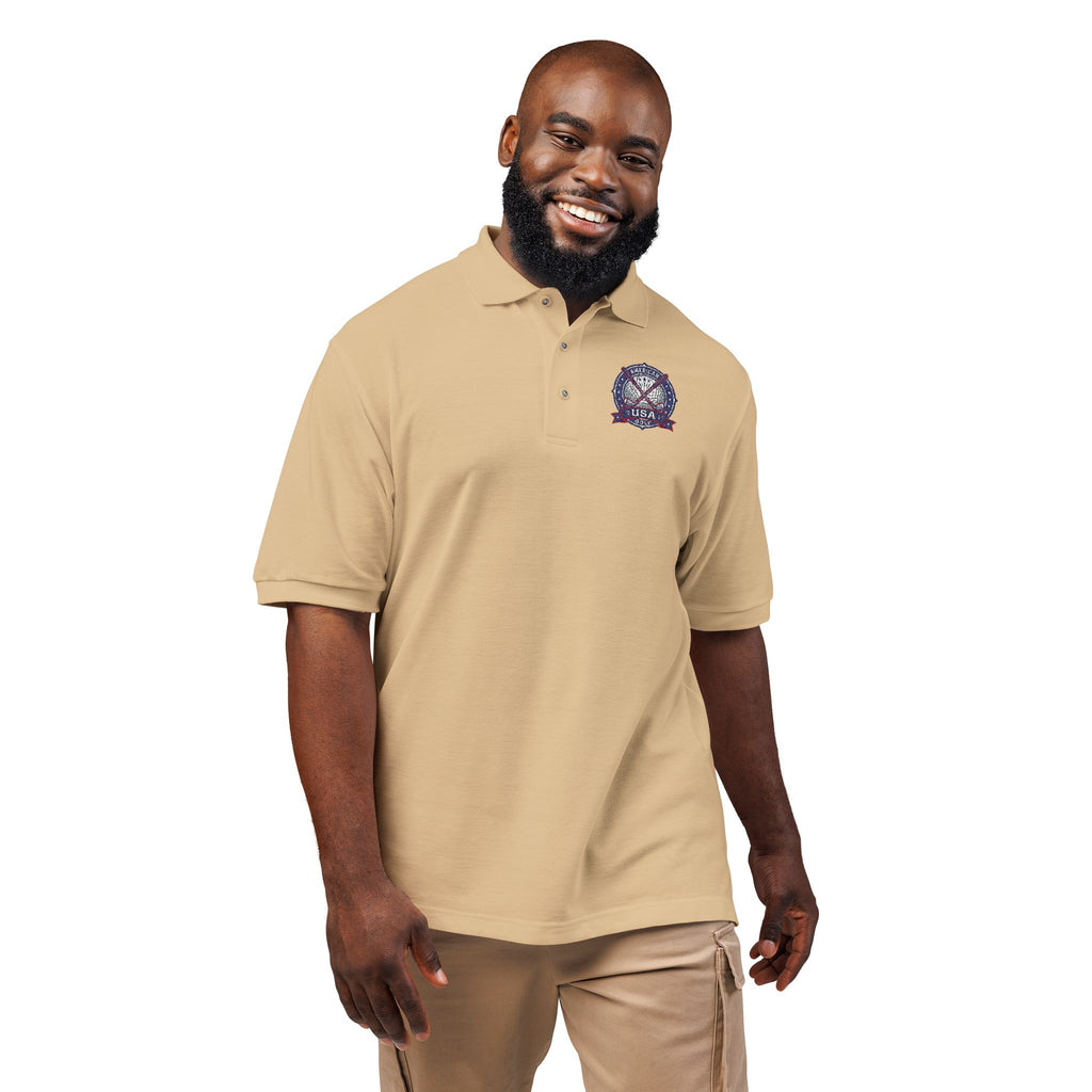 LIV 4 American Golf USA Embroidered Premium Polo | Relaxed Fit