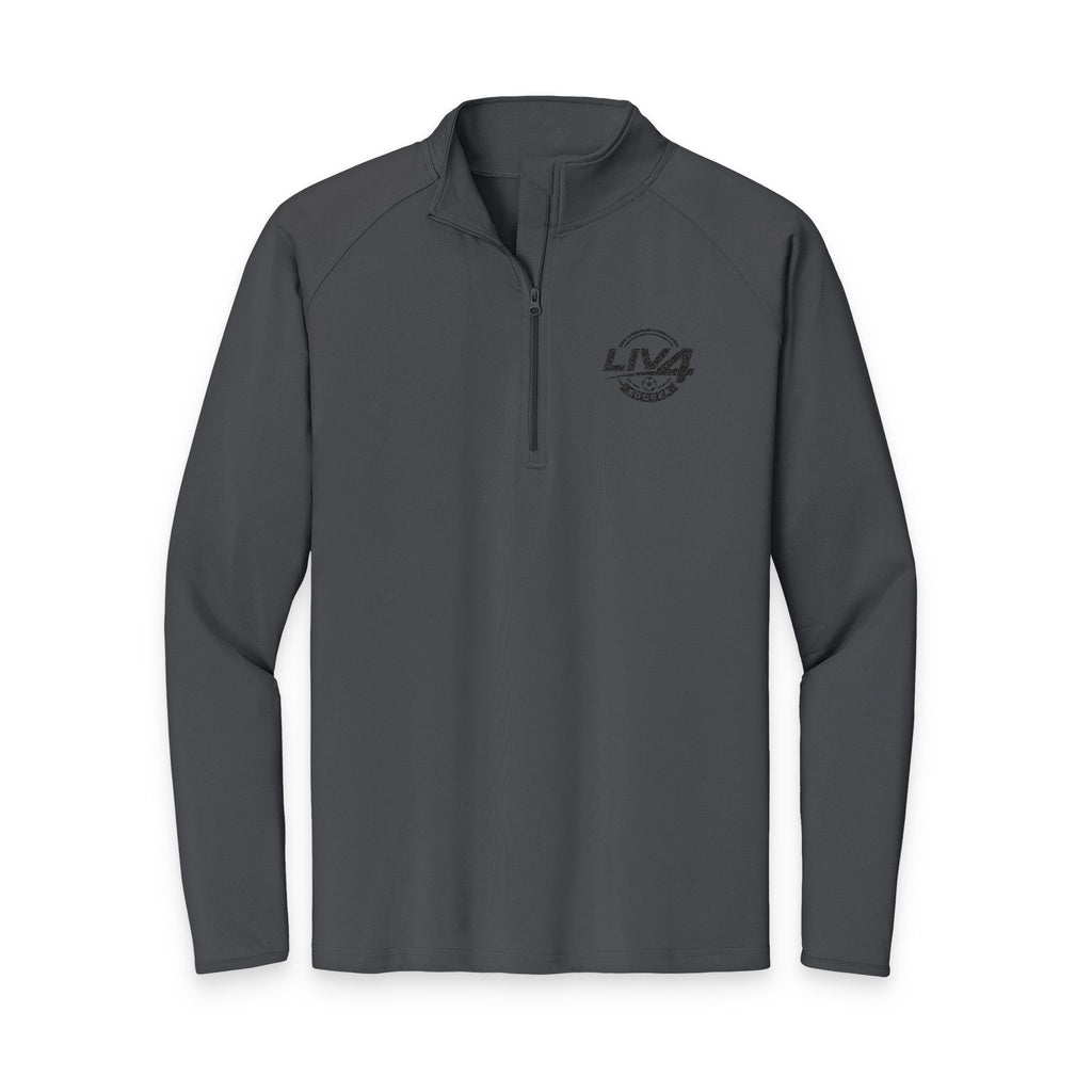 LIV 4 Soccer Embroidered Men's Performance Lightweight Quarter-Zip | Moisture Wicking