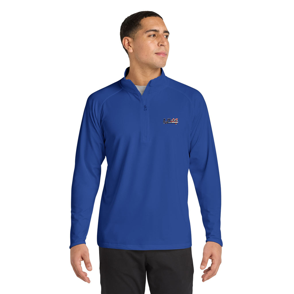 LIV 4 Embroidered Patriotic Unisex Premium Quarter-Zip | Moisture Wicking