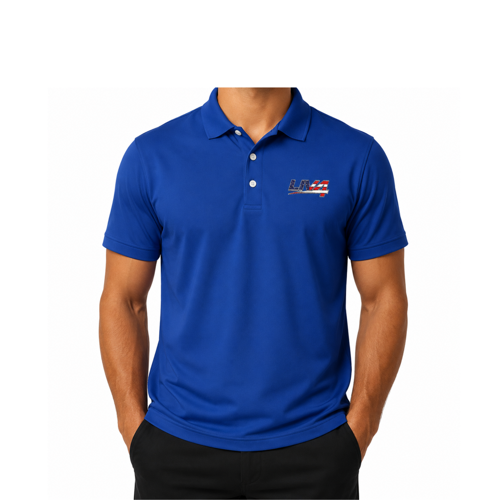 LIV 4 Patriotic Embroidered Men's Performance Polo | Lightweight UPF 50