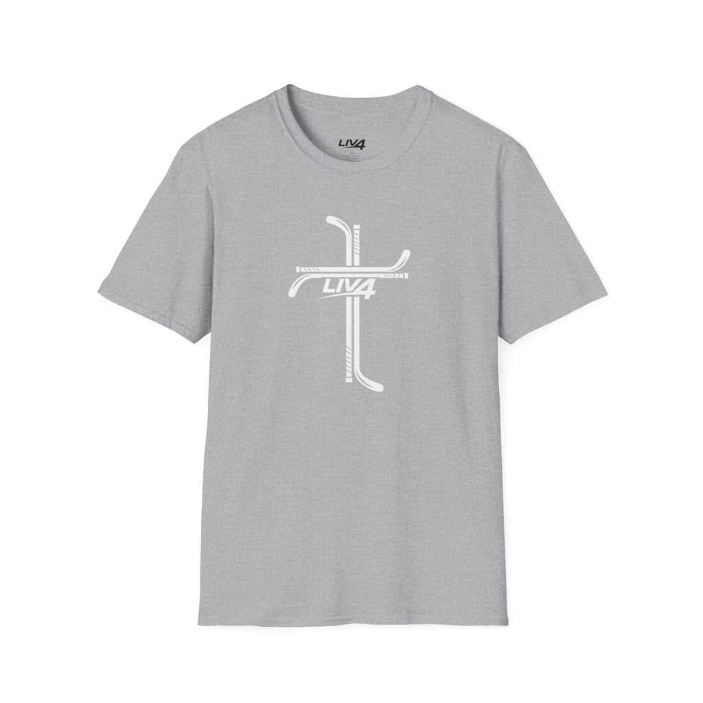LIV 4 Hockey Cross Unisex Lightweight T-Shirt | White Letter
